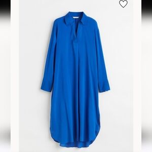 H&M Lyocell-blend shirt dress midi. Size xs NWT